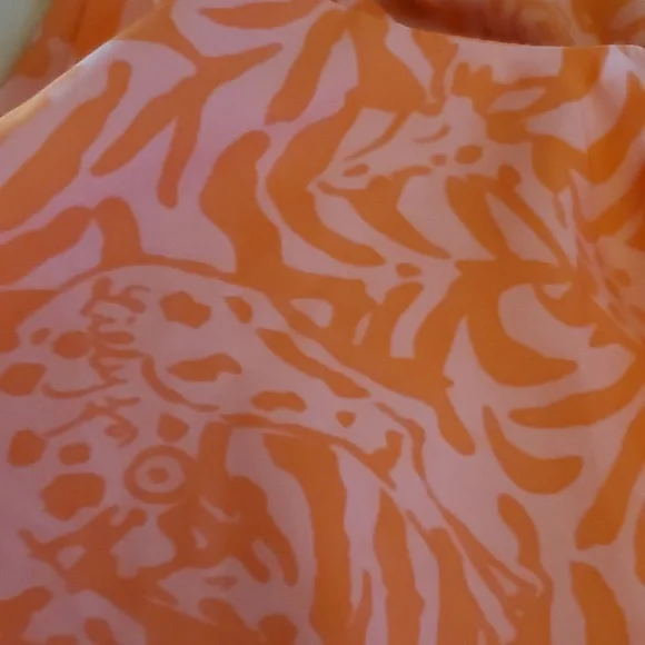 Lilly Pulitzer Pink & Coral Animal Print Dress Size XL - Picture 12 of 12